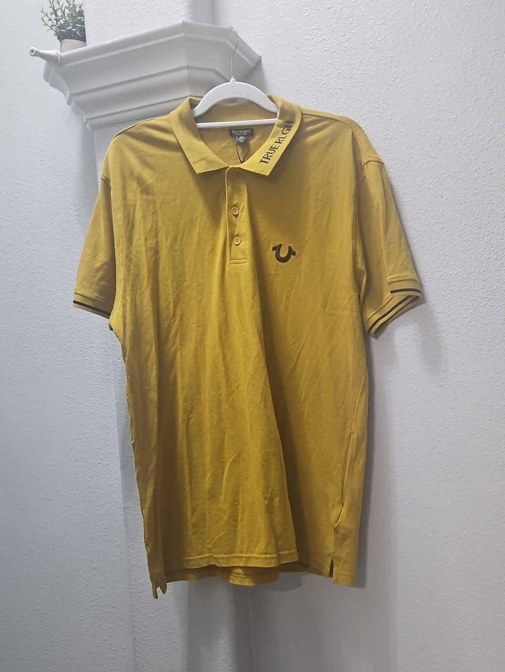 True Religion Men’s Yellow Polo Shirt